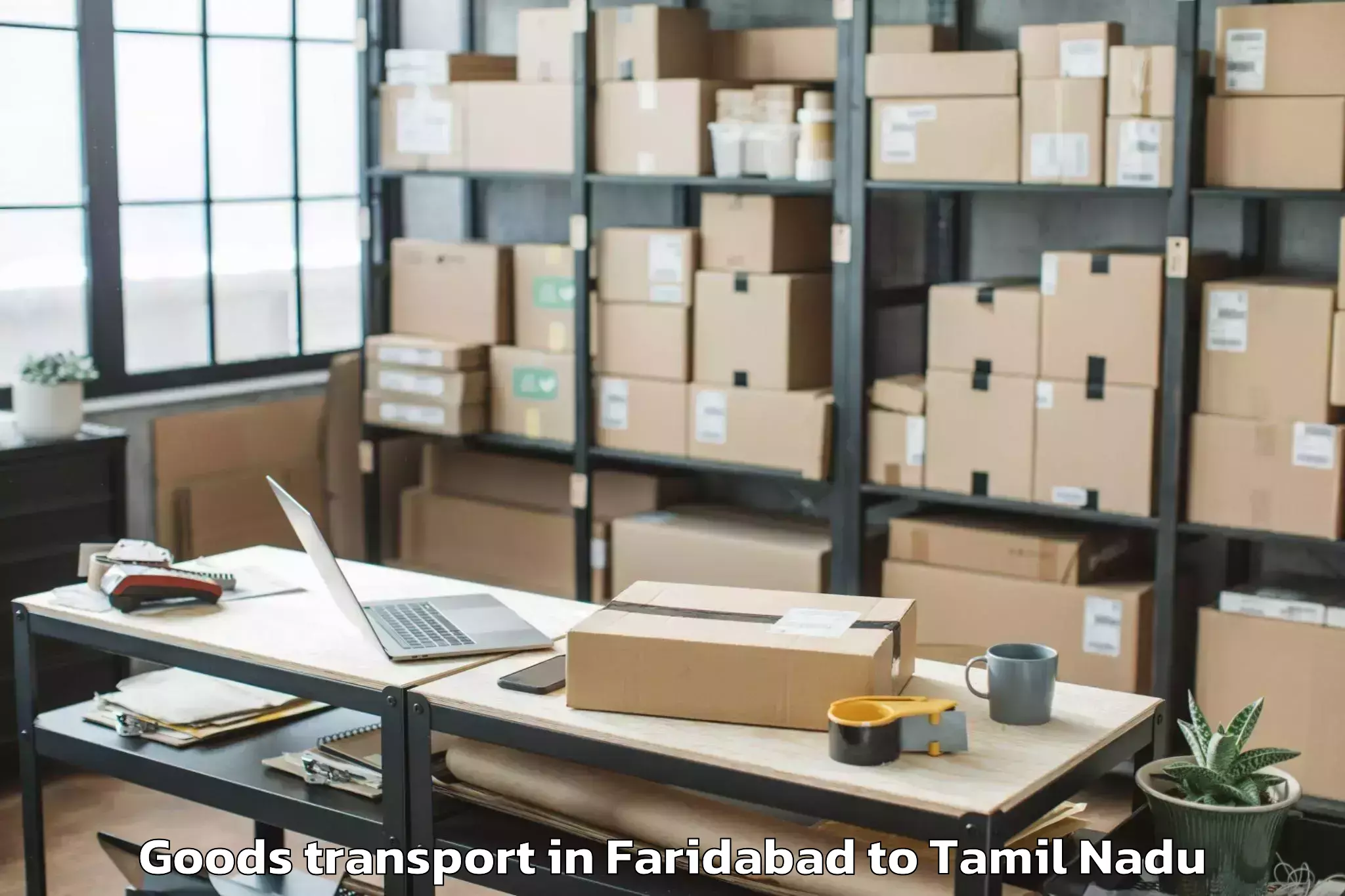 Book Faridabad to Manachanallur Goods Transport Online